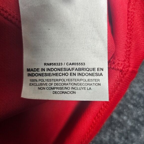 Nike Dri Fit Size L Large Mens Active Polo Shirt Short Sleeve Red Golf - Picture 12 of 13